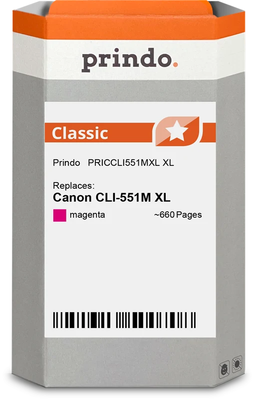 Prindo Classic XL Druckerpatrone kompatibel mit Canon CLI-551M XL Magenta