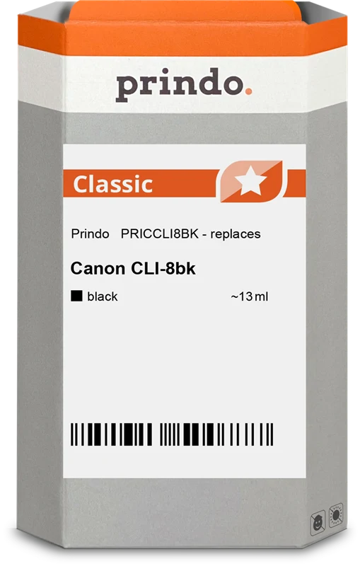 Prindo Classic Druckerpatrone kompatibel mit Canon CLI-8bk Schwarz