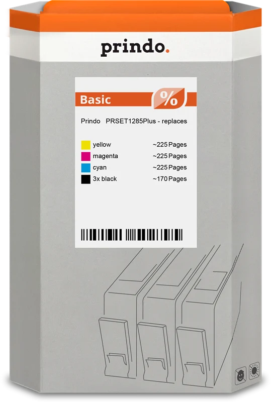 Prindo Basic Multipack kompatibel mit Epson T1285 Multipack Schwarz/Cyan/Magenta/Gelb