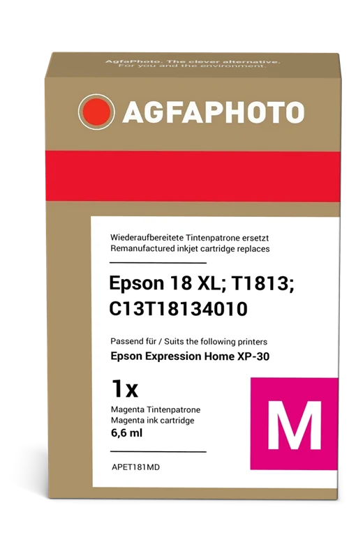Agfa Photo XL Druckerpatrone kompatibel mit Epson 18 XL Magenta