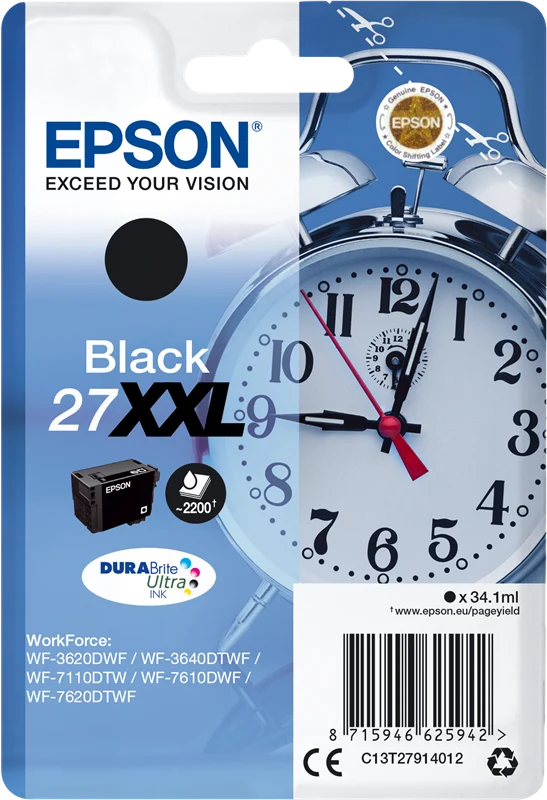 Epson 27 XXL Schwarz Druckerpatrone C13T27914012