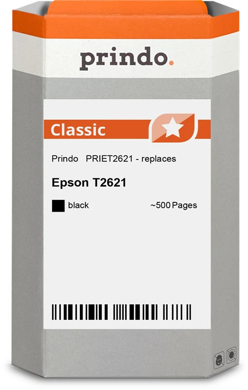 Prindo Classic XL Druckerpatrone kompatibel mit Epson 26 XL Schwarz
