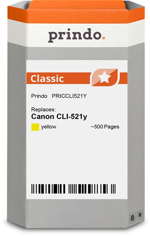 Prindo Classic Druckerpatrone kompatibel mit Canon CLI-521y Gelb
