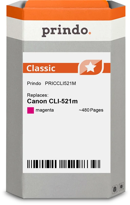 Prindo Classic Druckerpatrone kompatibel mit Canon CLI-521m Magenta