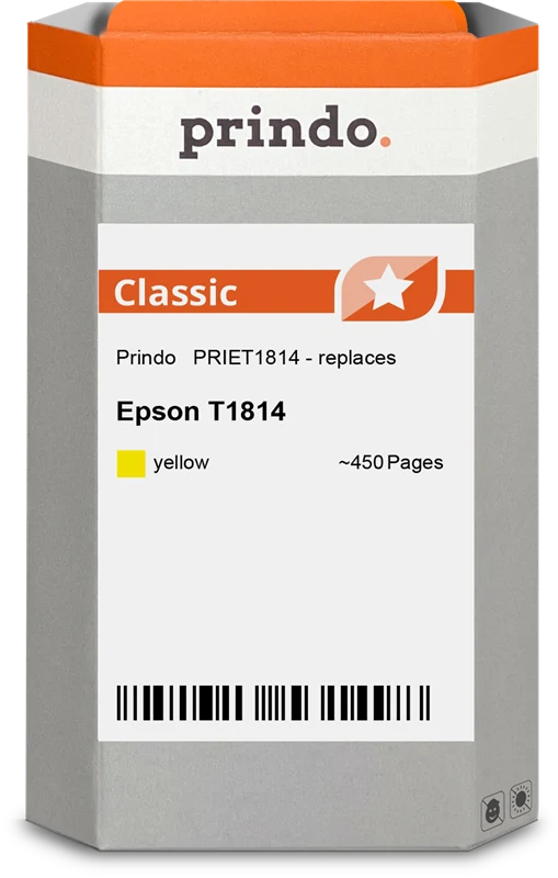 Prindo Classic XL Druckerpatrone kompatibel mit Epson 18 XL Gelb