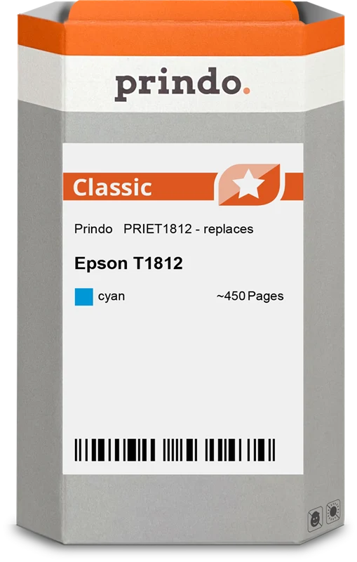 Prindo Classic XL Druckerpatrone kompatibel mit Epson 18 XL Cyan