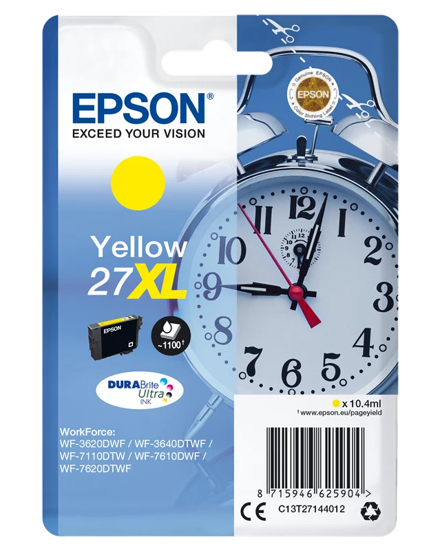 Epson 27 XL Gelb Druckerpatrone C13T27144012