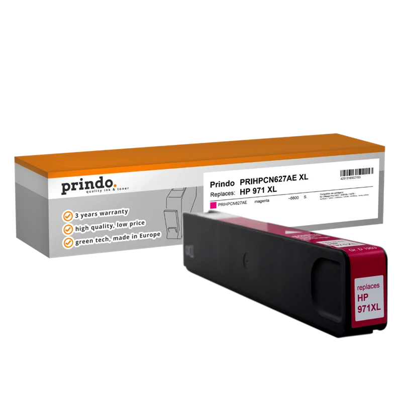 Prindo Classic XL Druckerpatrone kompatibel mit HP 971 XL Magenta