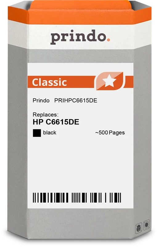 Prindo Classic Druckerpatrone kompatibel mit HP 15 Schwarz