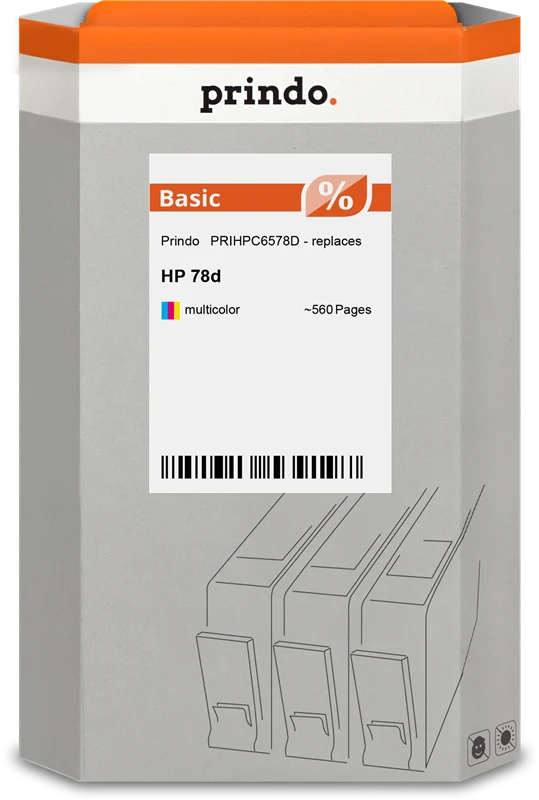 Prindo Basic Druckerpatrone kompatibel mit HP 78d mehrere Farben