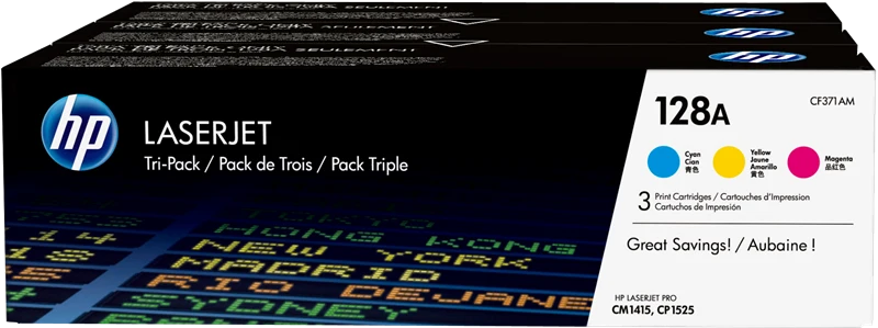 HP 128A Multipack Cyan/Magenta/Gelb