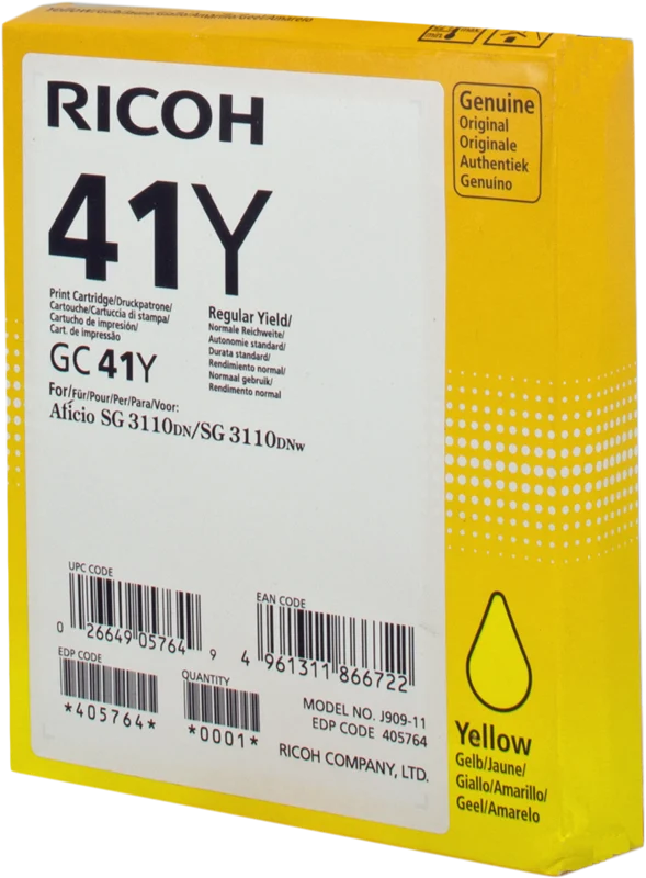 Ricoh Gel Patrone GC41YHC Gelb