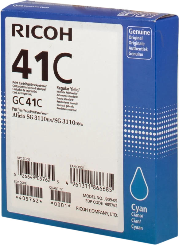 Ricoh Gel Patrone GC41CHC Cyan