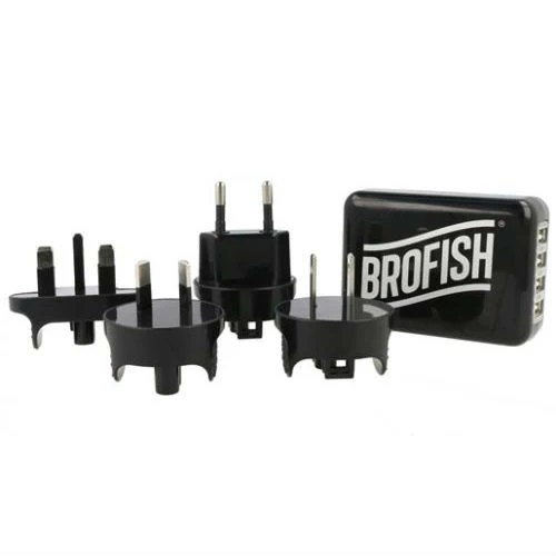 Brofish Usb Wallcharger 4 Port Schwarz