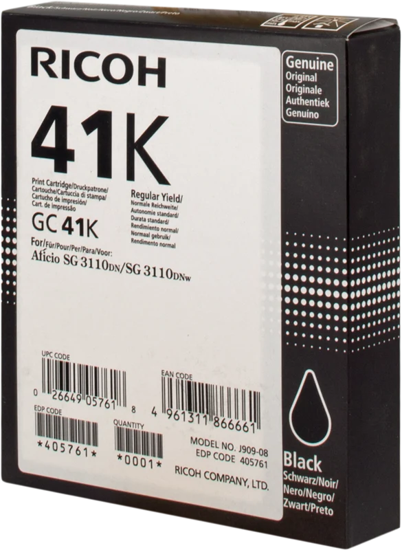 Ricoh Gel Patrone GC41BKHC Schwarz