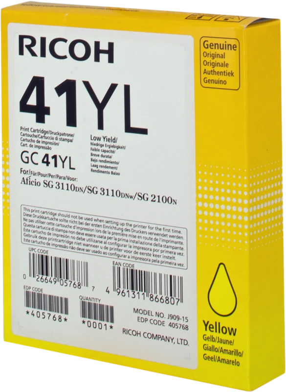 Ricoh Gel Patrone GC41YL Gelb