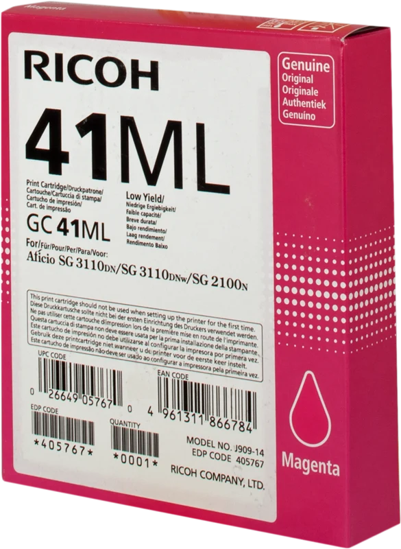 Ricoh Gel Patrone GC41ML Magenta
