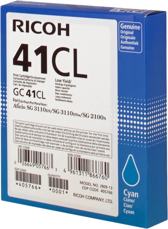 Ricoh Gel Patrone GC41CL Cyan
