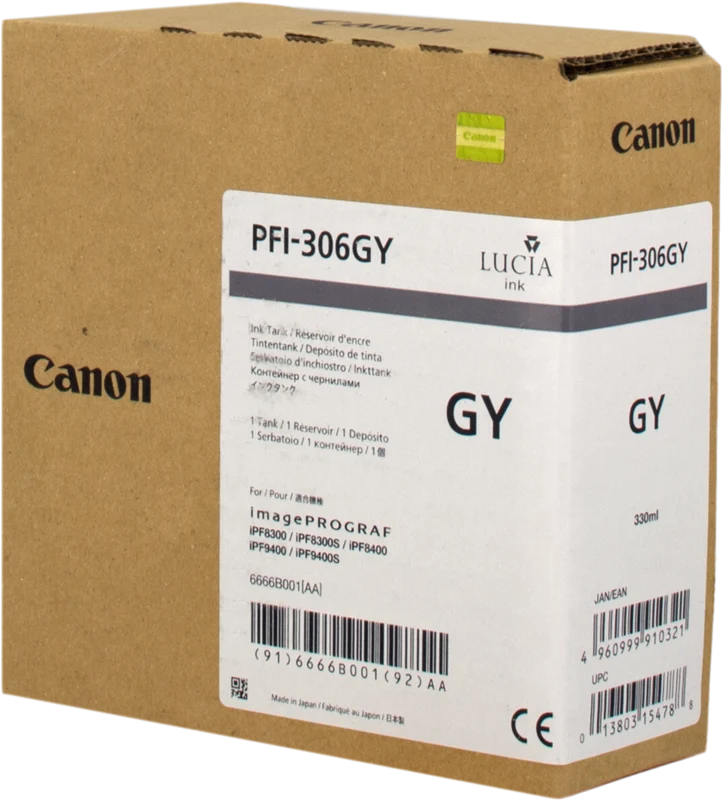 Canon PFI-306gy Grau Druckerpatrone 6666B001
