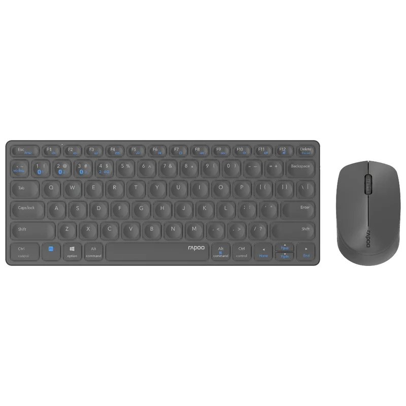 Rapoo 9600M Wireless multimode Blade Combo Set, QWERTY US - Dunkelgrau