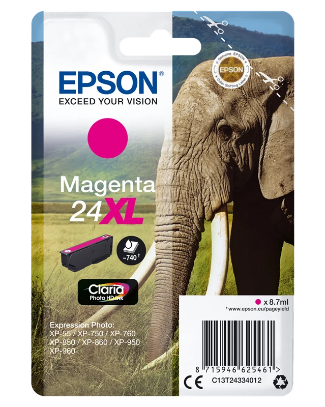 Epson 24 XL Magenta Druckerpatrone C13T24334012