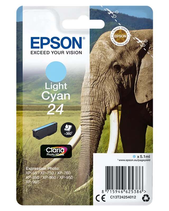 Epson 24 Light Cyan Druckerpatrone C13T24254012