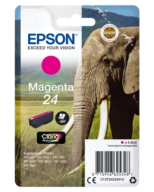 Epson 24 Magenta Druckerpatrone C13T24234012