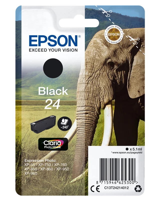 Epson 24 Schwarz Druckerpatrone C13T24214012