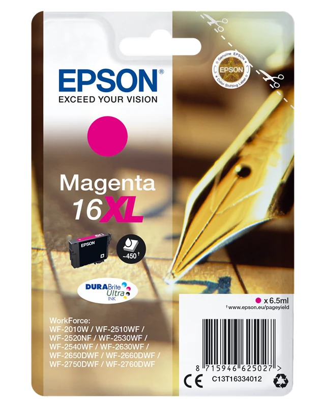 Epson 16 XL Magenta Druckerpatrone C13T16334012