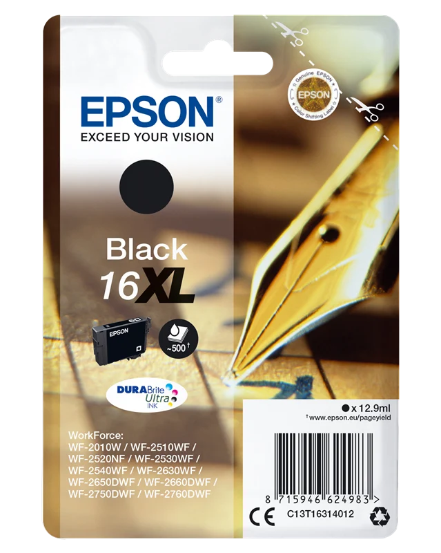 Epson 16 XL Schwarz Druckerpatrone C13T16314012