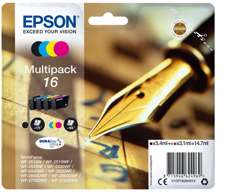 Epson 16 Multipack Schwarz/Cyan/Magenta/Gelb