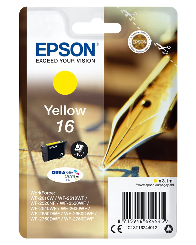 Epson 16 Gelb Druckerpatrone C13T16244012