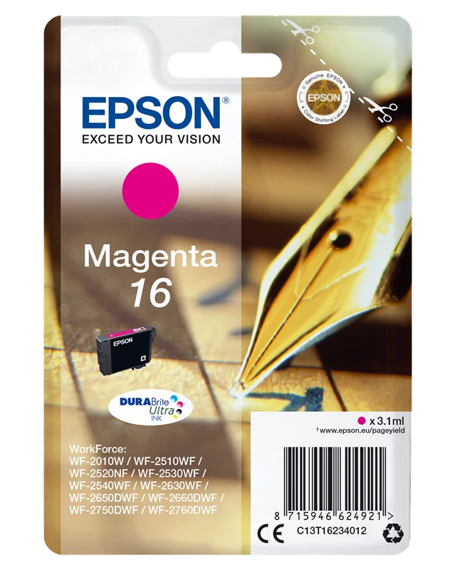 Epson 16 Magenta Druckerpatrone C13T16234012