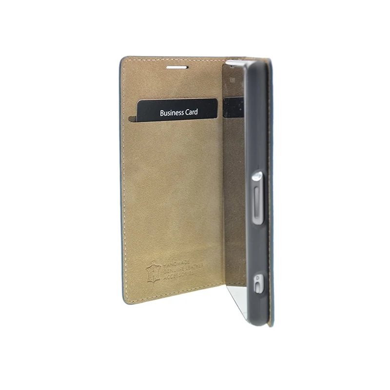 Mike Galeli Magnetische Folio Schutzhülle Cover Sony Z5 - Schwarz Standfunktion und Kartenfach