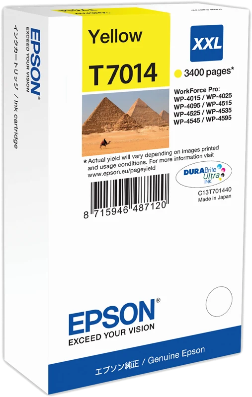 Epson T7014 XXL Gelb Druckerpatrone C13T70144010