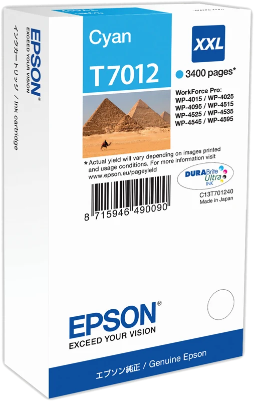 Epson T7012 XXL Cyan Druckerpatrone C13T70124010