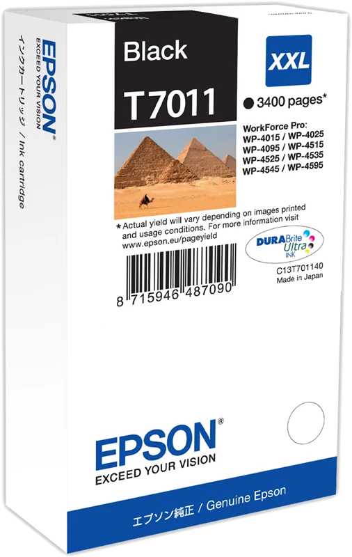 Epson T7011 XXL Schwarz Druckerpatrone C13T70114010