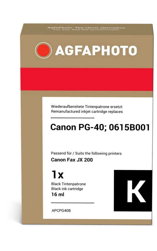 Agfa Photo Druckerpatrone kompatibel mit Canon PG-40 Schwarz