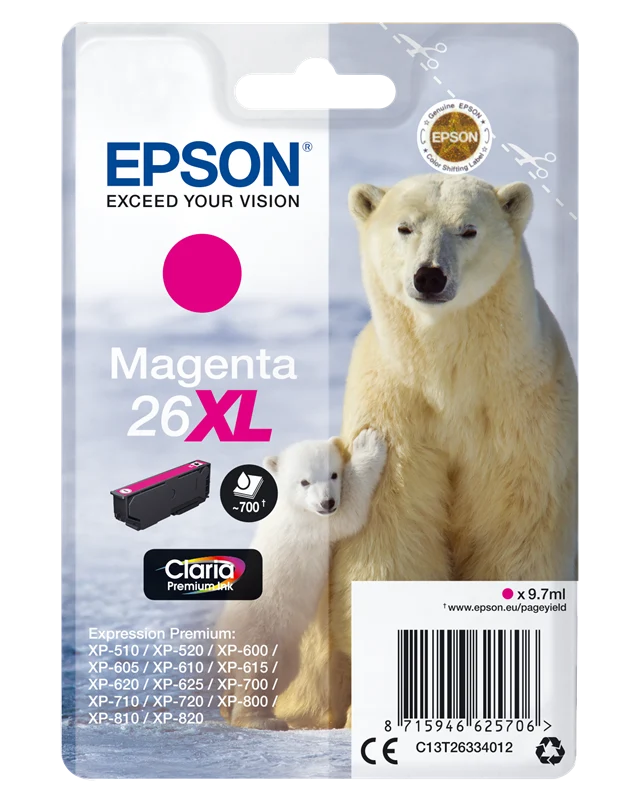 Epson 26 XL Magenta Druckerpatrone C13T26334012