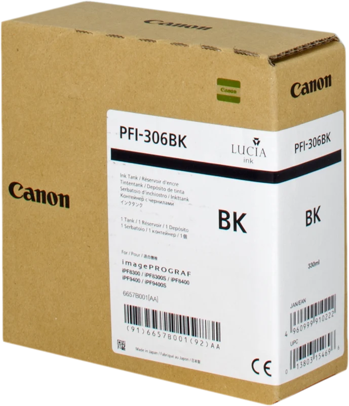Canon PFI-306bk Schwarz Druckerpatrone 6657B001
