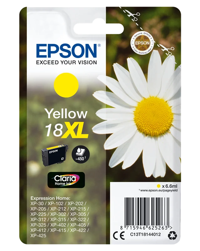 Epson 18 XL Gelb Druckerpatrone C13T18144012