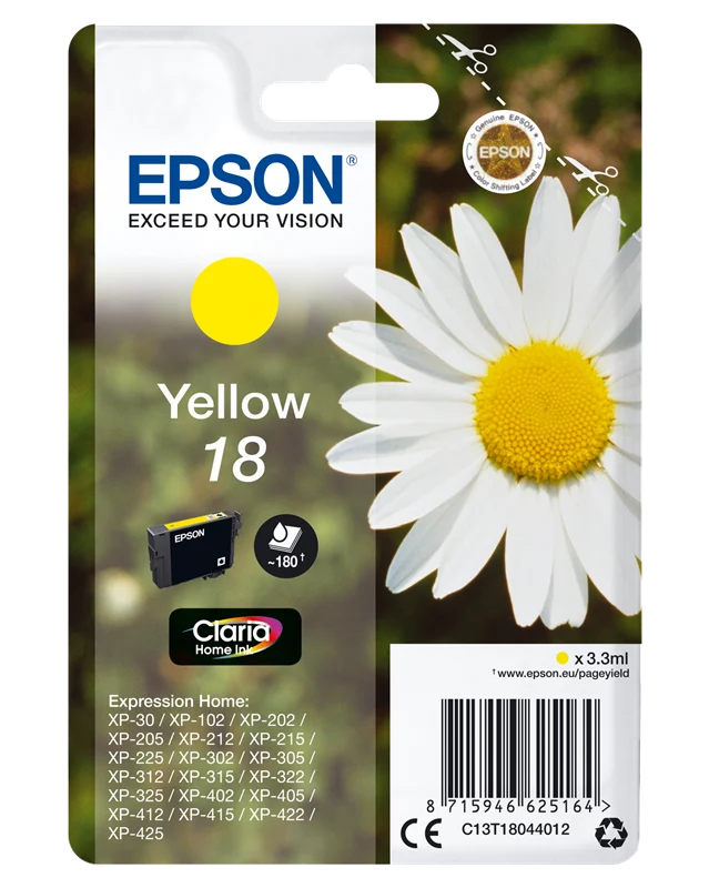 Epson 18 Gelb Druckerpatrone C13T18044012