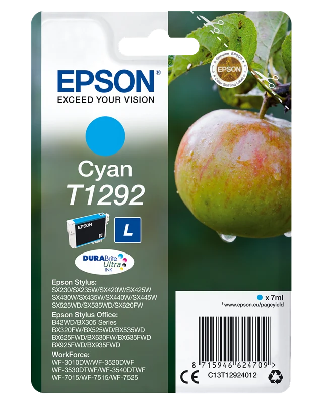 Epson T1292 L Cyan Druckerpatrone C13T12924012