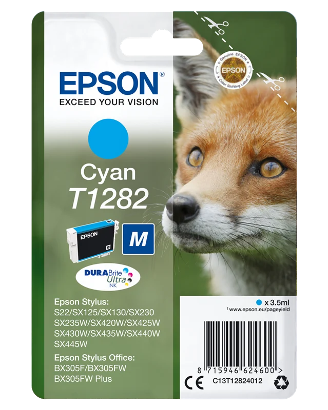Epson T1282 Cyan Druckerpatrone C13T12824012