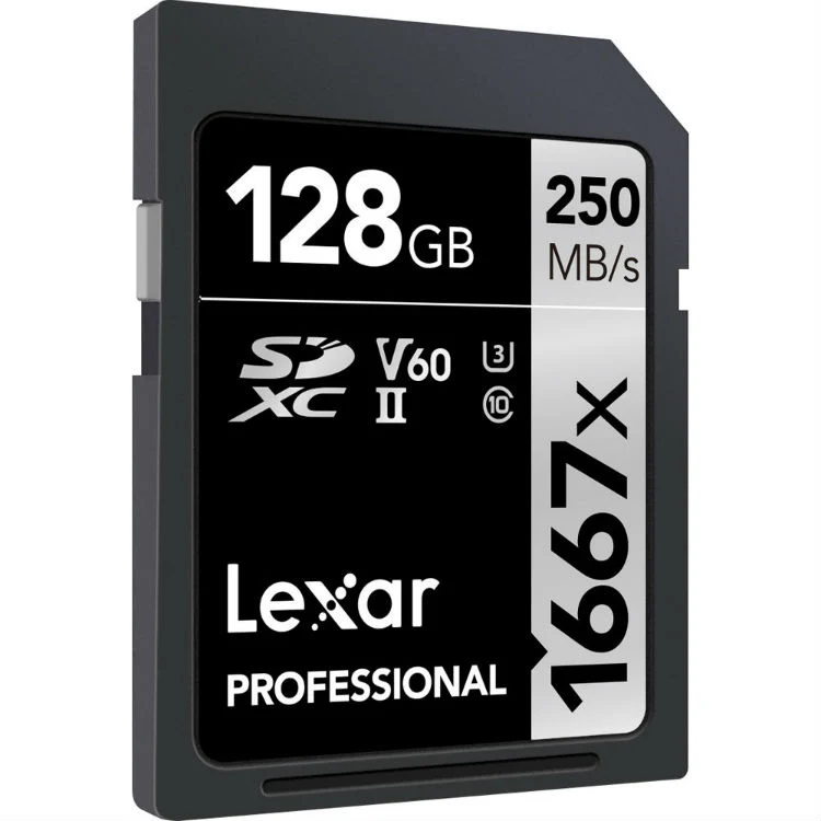 Lexar Pro Silver 128GB SDXC V60 UHS-II - R120/W250 MB/s