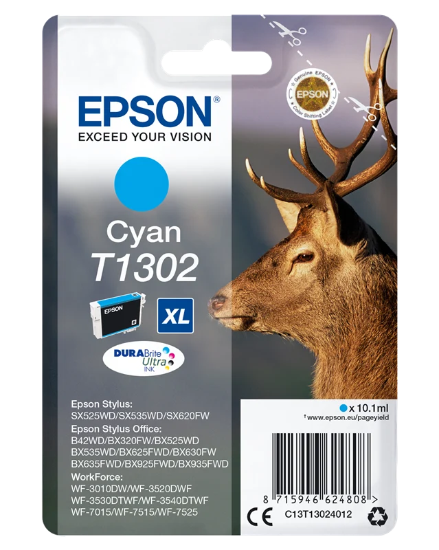 Epson T1302 XL Cyan Druckerpatrone C13T13024012