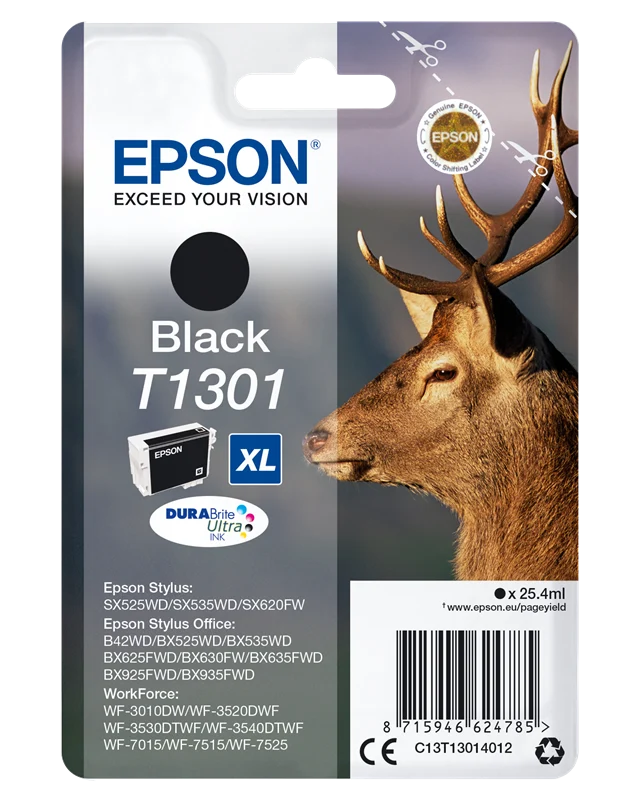 Epson T1301 XL Schwarz Druckerpatrone C13T13014012