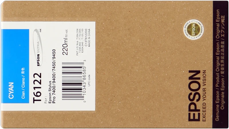 Epson T6122 Cyan Druckerpatrone C13T612200