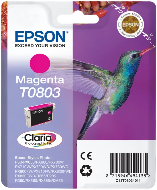 Epson T0803 Magenta Druckerpatrone C13T08034011