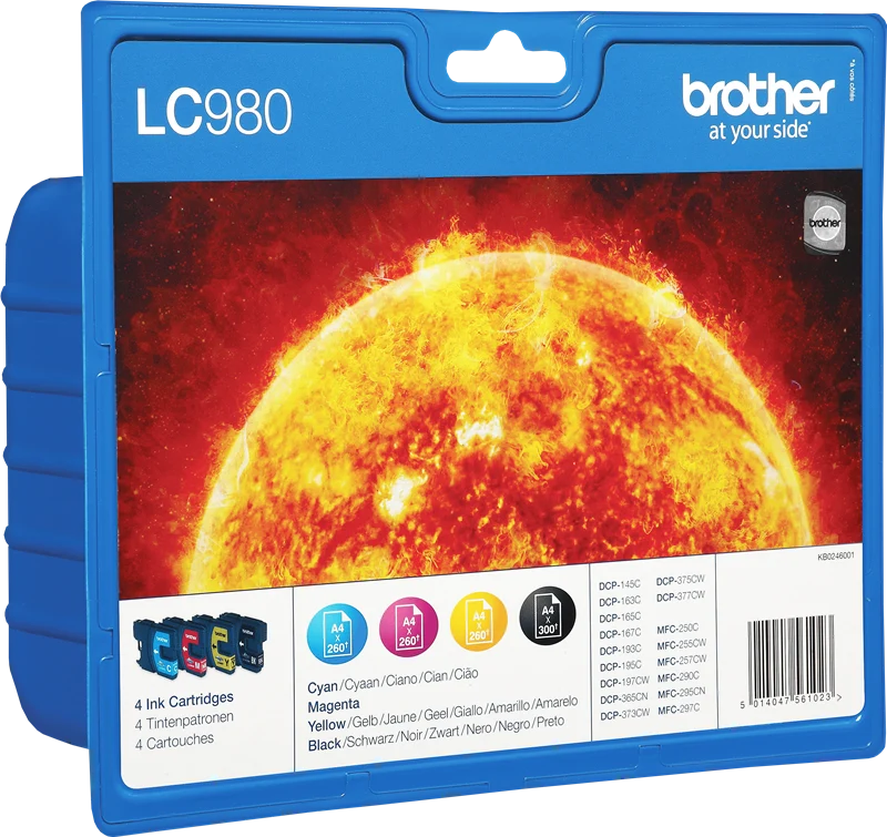 Brother LC-980 Multipack Schwarz/Cyan/Magenta/Gelb